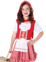 Girl's Lil' Miss Red Riding Hood Costume - XS - Red/White